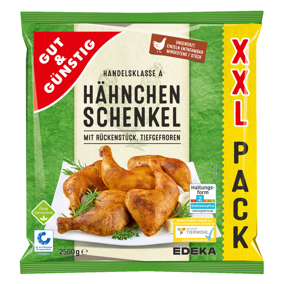 GUT&GÜNSTIG Hähnchenschenkel mit Rückenstück 2,5kg VLOG QS ITW