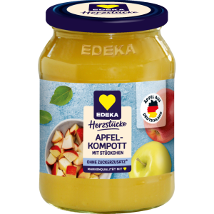 EDEKA Herzstücke Apfelkompott ohne Zuckerzusatz 355g