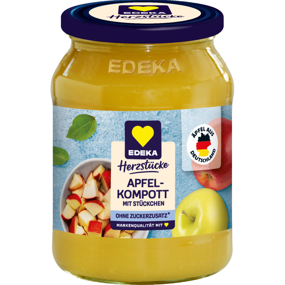 EDEKA Herzstücke Apfelkompott ohne Zuckerzusatz 355g