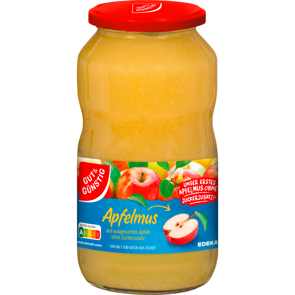 GUT&GÜNSTIG Apfelmus ohne Zuckerzusatz 710g