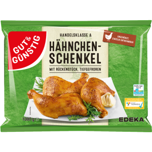 GUT&GÜNSTIG Hähnchenschenkel mit Rückenstück HKL A 1kg VLOG QS ITW