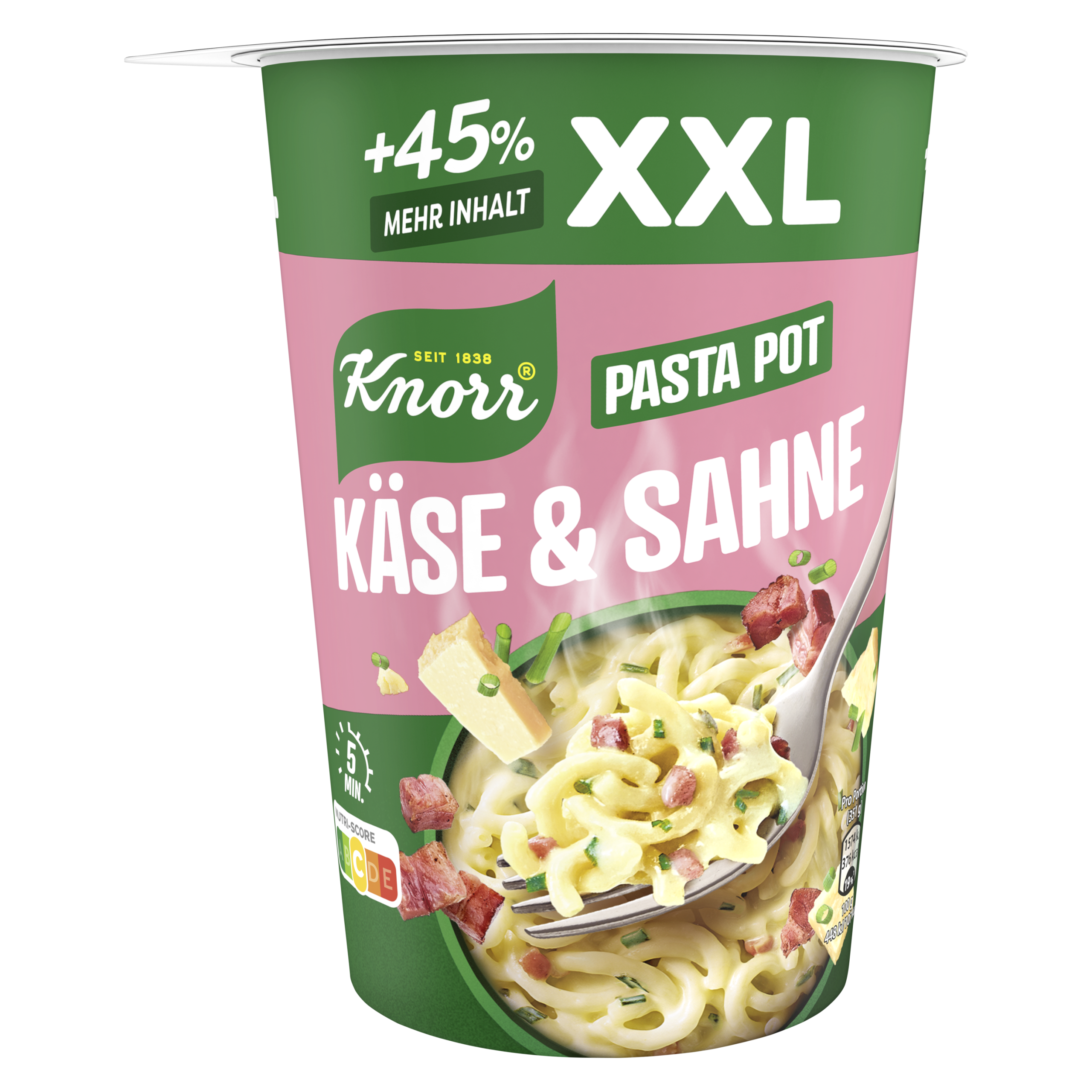 Knorr Big Pasta Snack Pot Käse-Sahne-Sauce 92g