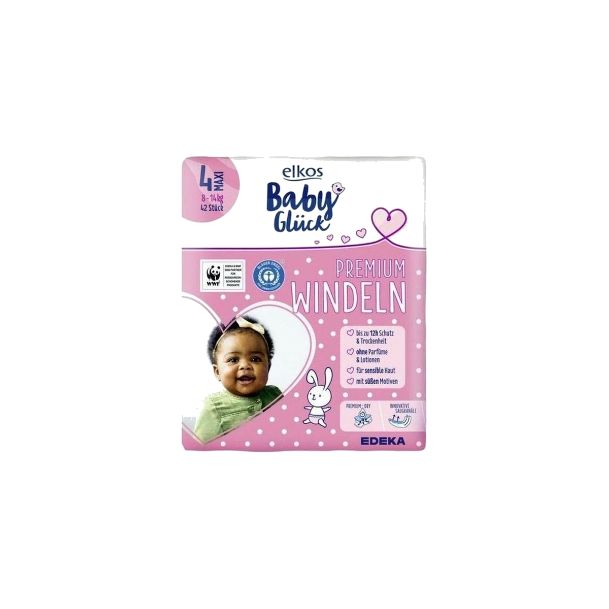 EDEKA elkos Baby Glück Windeln Gr.4 Maxi 42ST