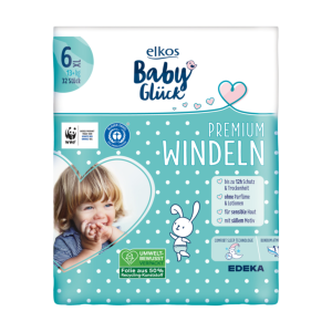 EDEKA elkos Baby Glück Windeln Gr.6 XL 32ST