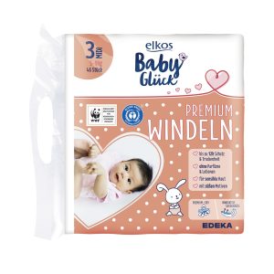 EDEKA elkos Baby Glück Windeln Gr.3 Midi 46ST