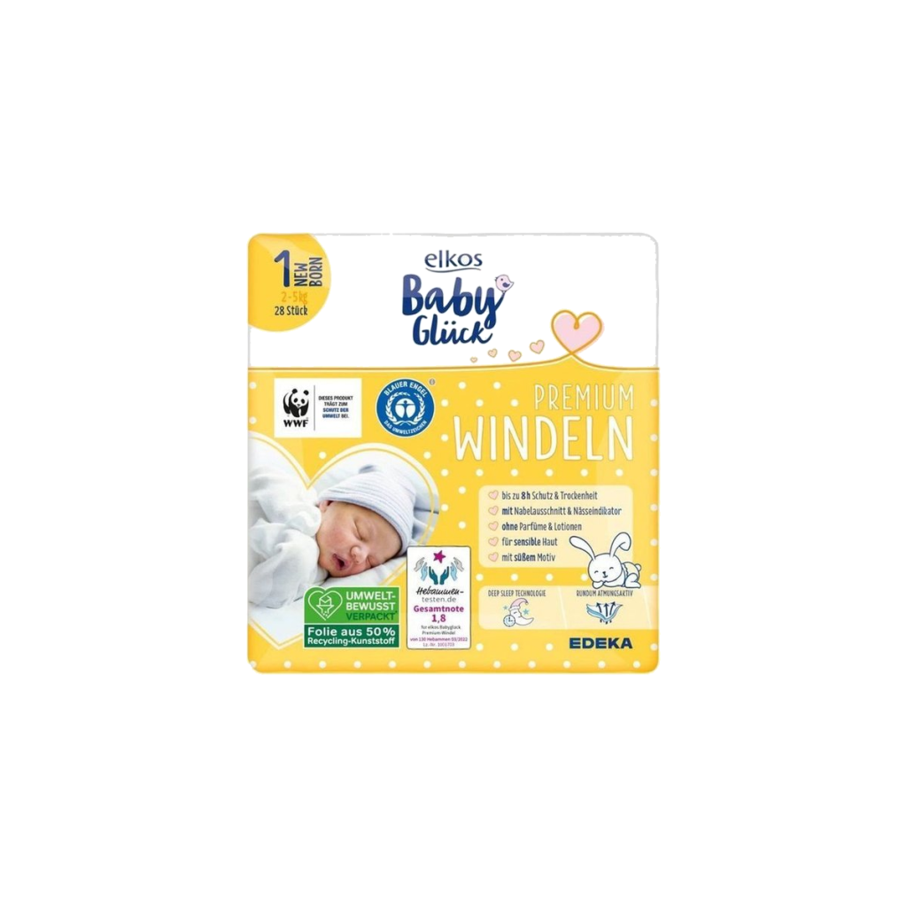 EDEKA elkos Baby Glück Windeln Gr.1 Newborn 28ST