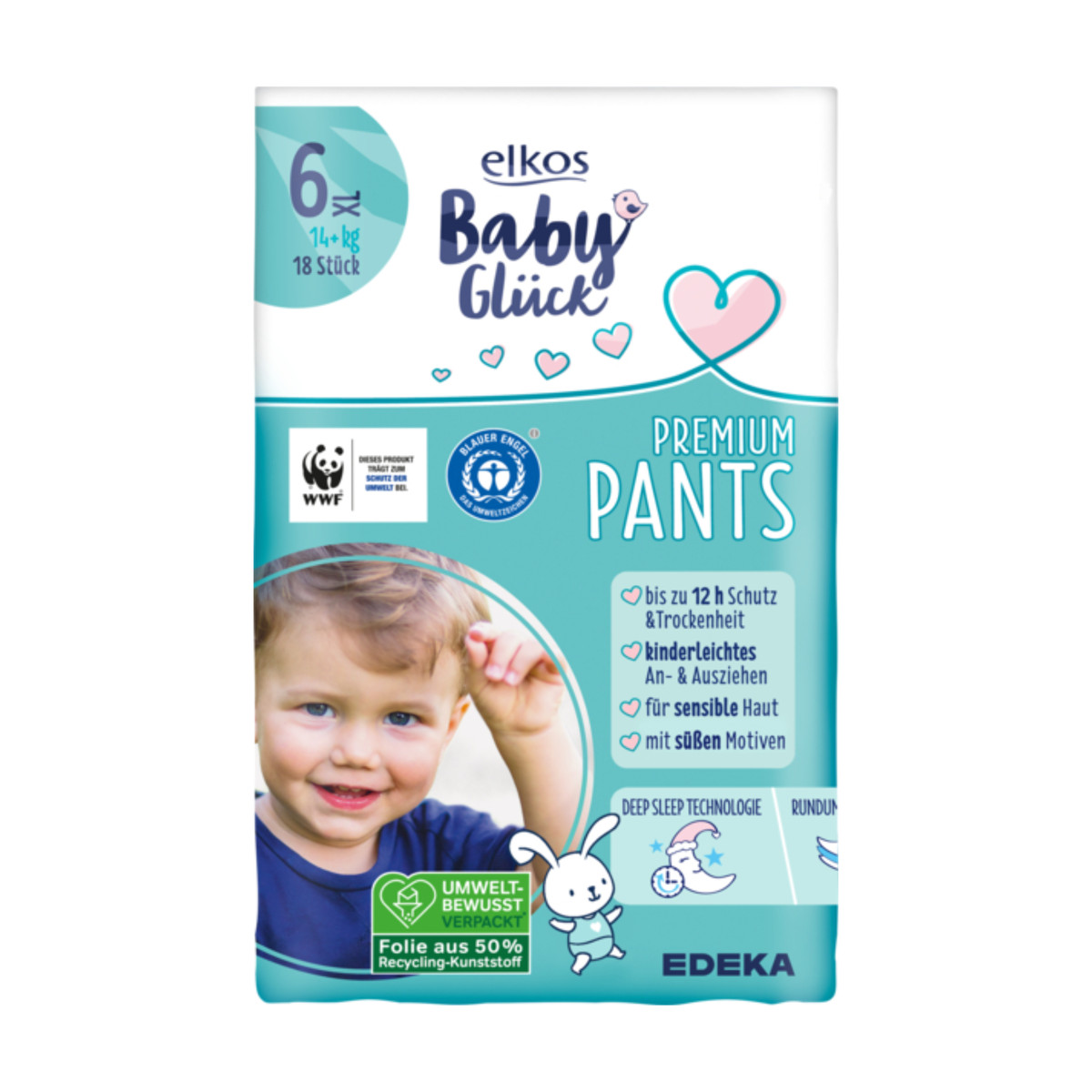 EDEKA elkos Baby Glück Pants Gr.6 XL 18ST