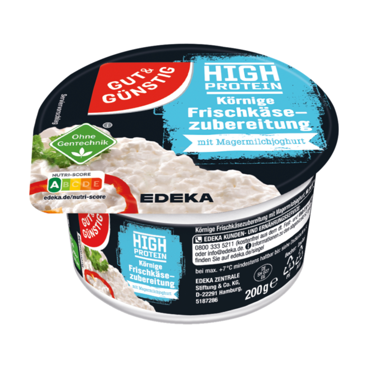 GUT&GÜNSTIG Körniger Frischkäse leicht 200g VLOG