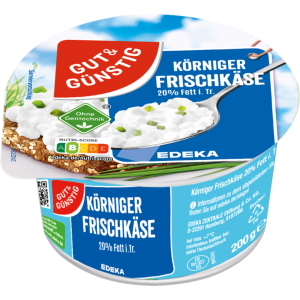 GUT&GÜNSTIG Körniger Frischkäse 20% 200g VLOG