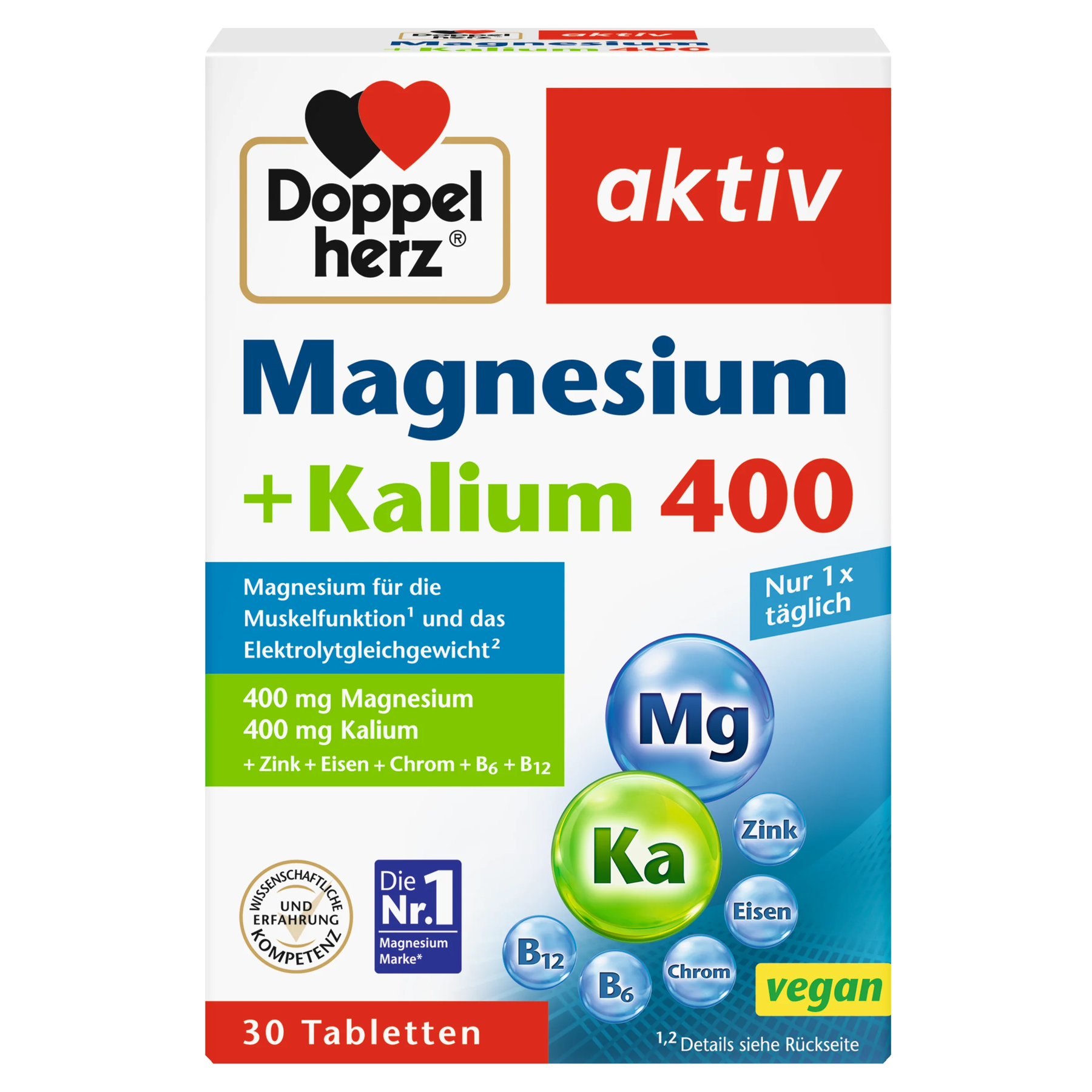 Doppelherz Magnesium 400+Kalium 30Tabletten 60g