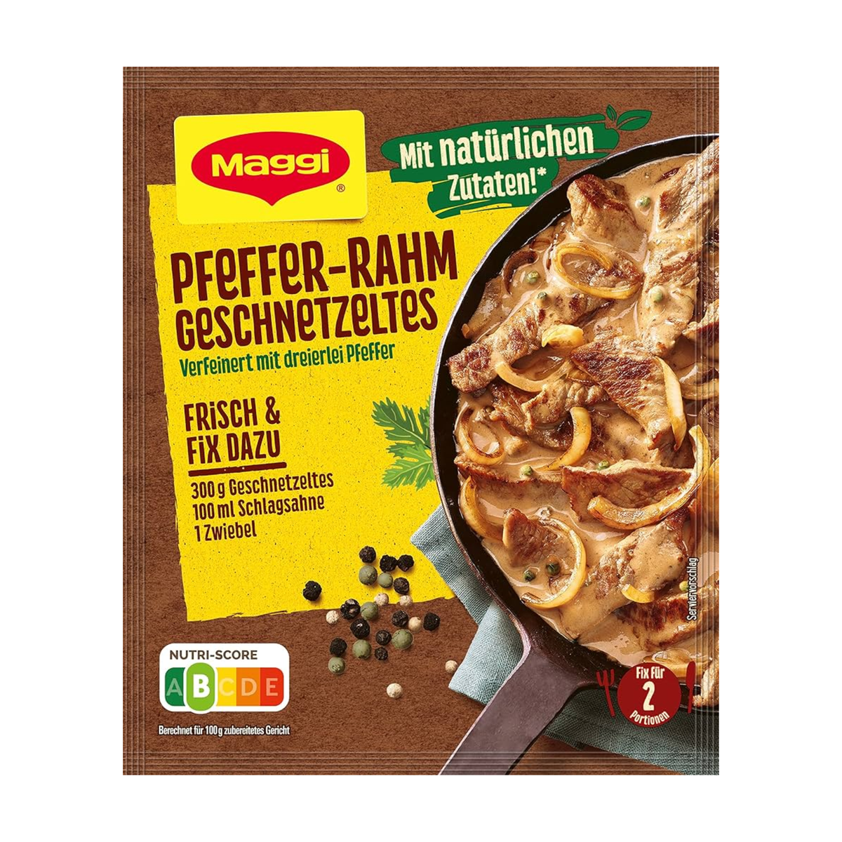 Maggi Fix Pfeffer Rahm Geschnetzeltes 27g