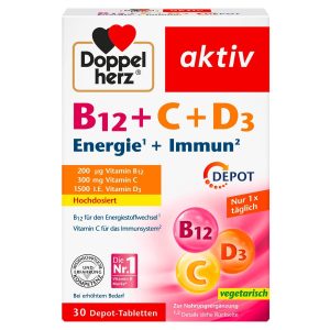 Doppelherz B12+C+D3 Energie+Immun 30Tabletten 33,2g