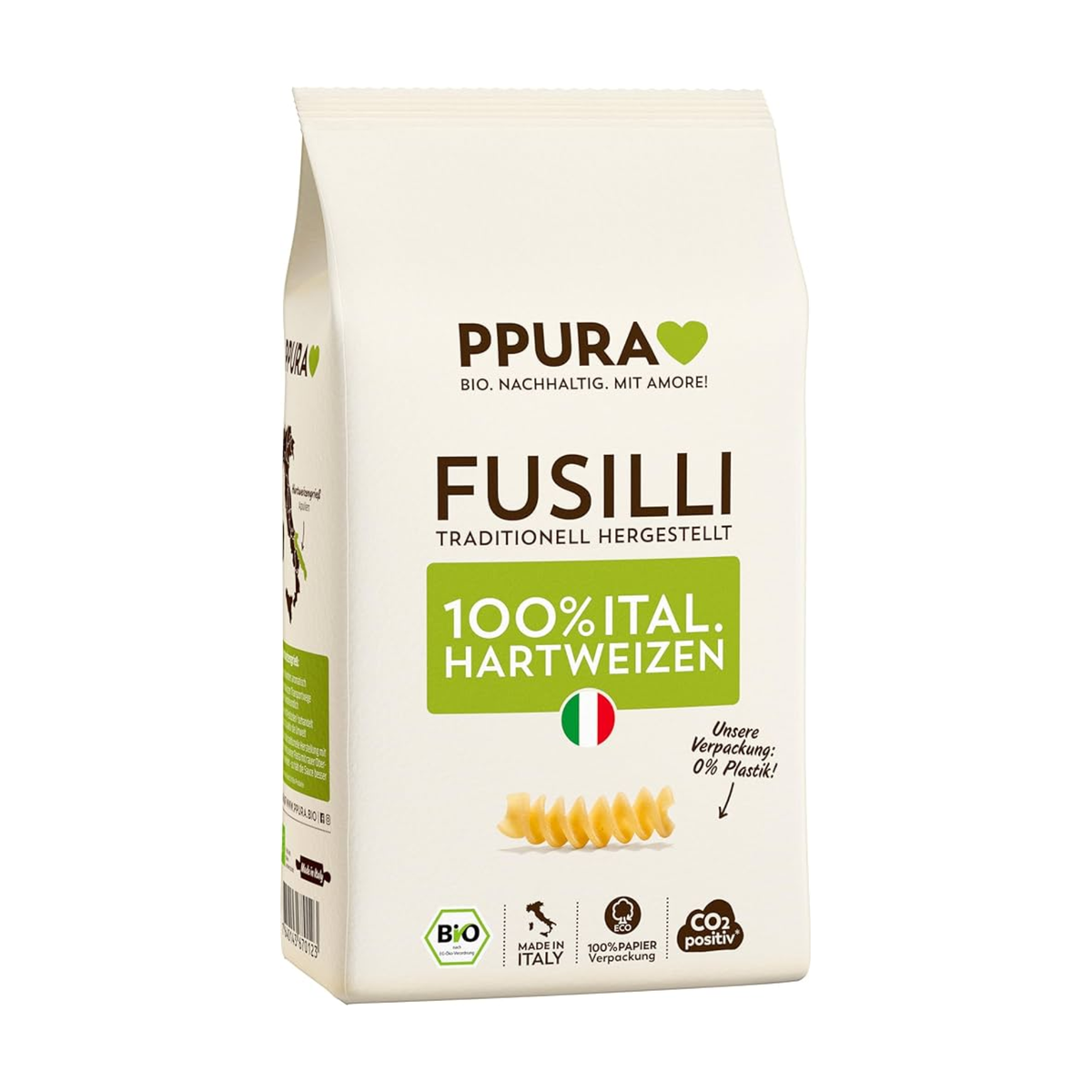 Bio Ppura Fusilli aus italienischem Hartweizen 500g