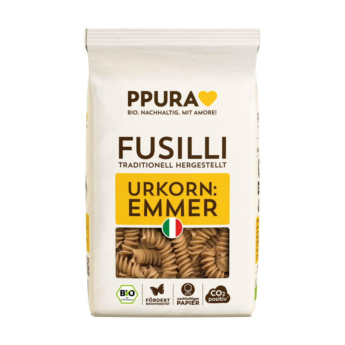 Bio Ppura Fusilli aus italienischem Emmer 500g