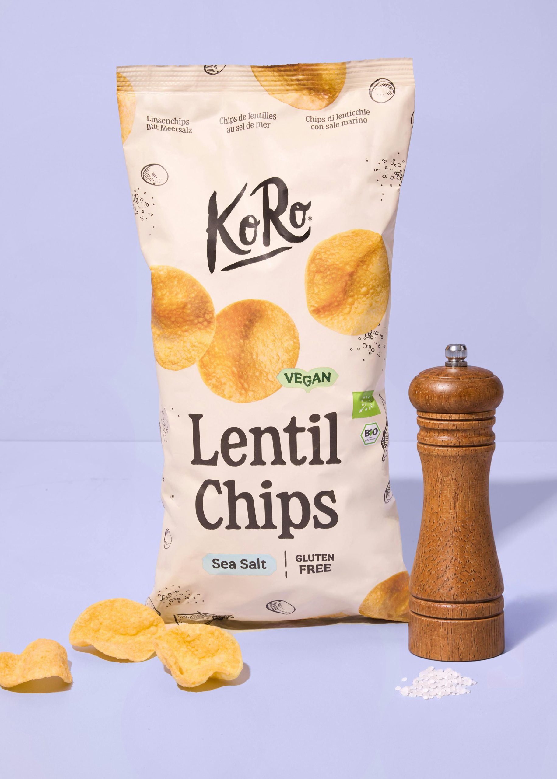Bio Koro Linsenchips mit Meersalz 100g