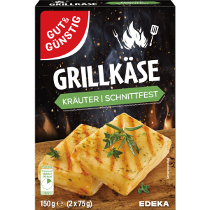 GUT&GÜNSTIG Grill-und Pfannenkäse Kräuter schnittfest 45% 2x75g
