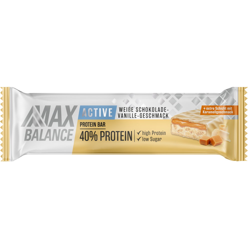 Max Balance Active Protein Bar Weiße Schokolade-Vanille 40% Protein 50g
