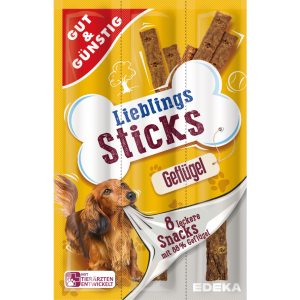 GUT&GÜNSTIG Lieblingssticks mit Geflügel 8x11g