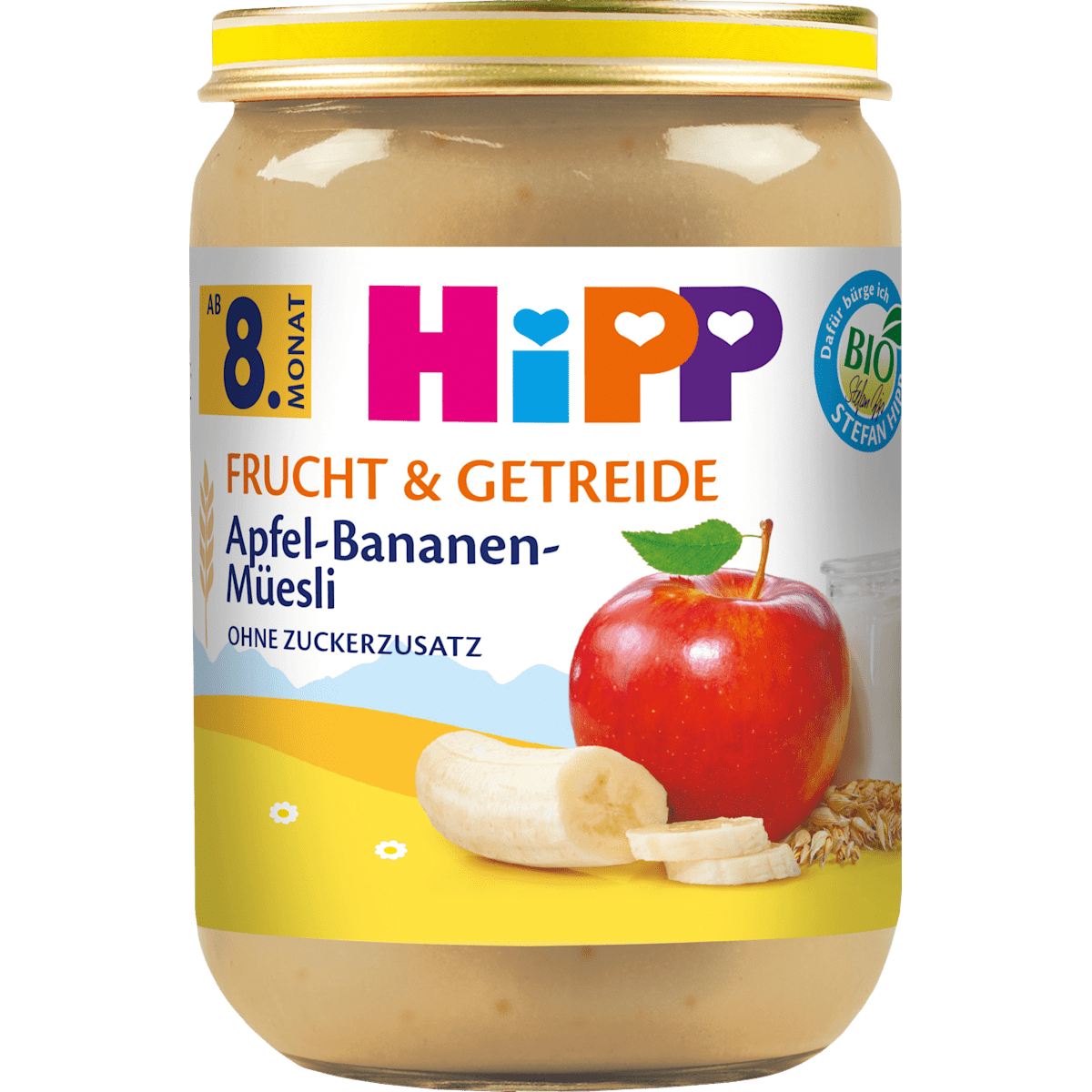 Bio Hipp Apfel-Bananen-Müesli ohne Zuckerzusatz ab 8.Monat 190g