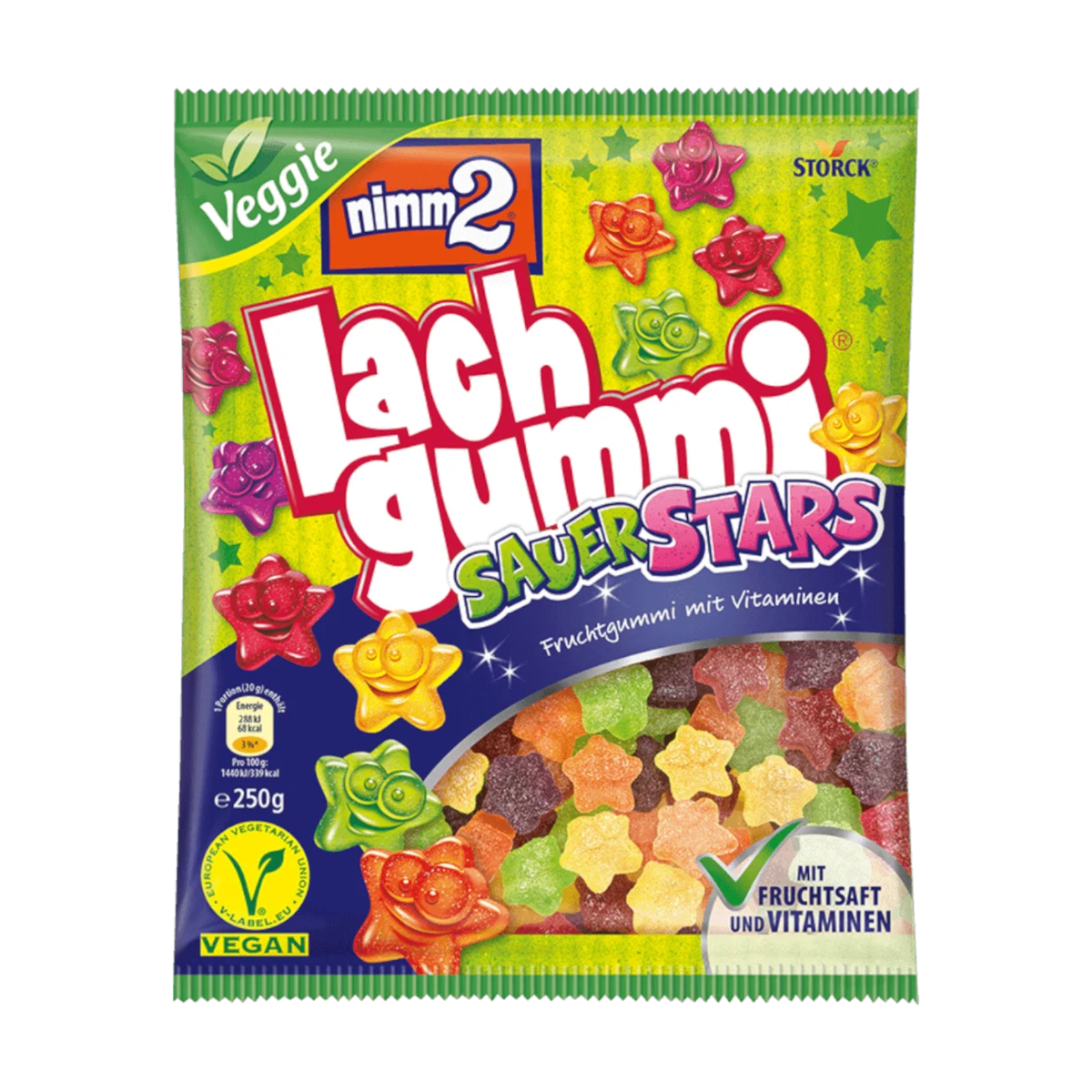 Nimm2 Lachgummi Sauer Stars 250g