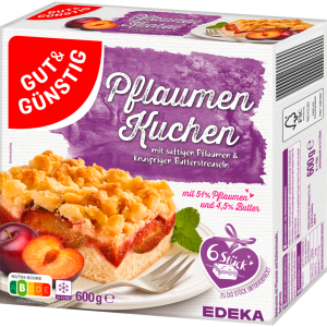GUT&GÜNSTIG Pflaumenkuchen mit Butterstreuseln 600g