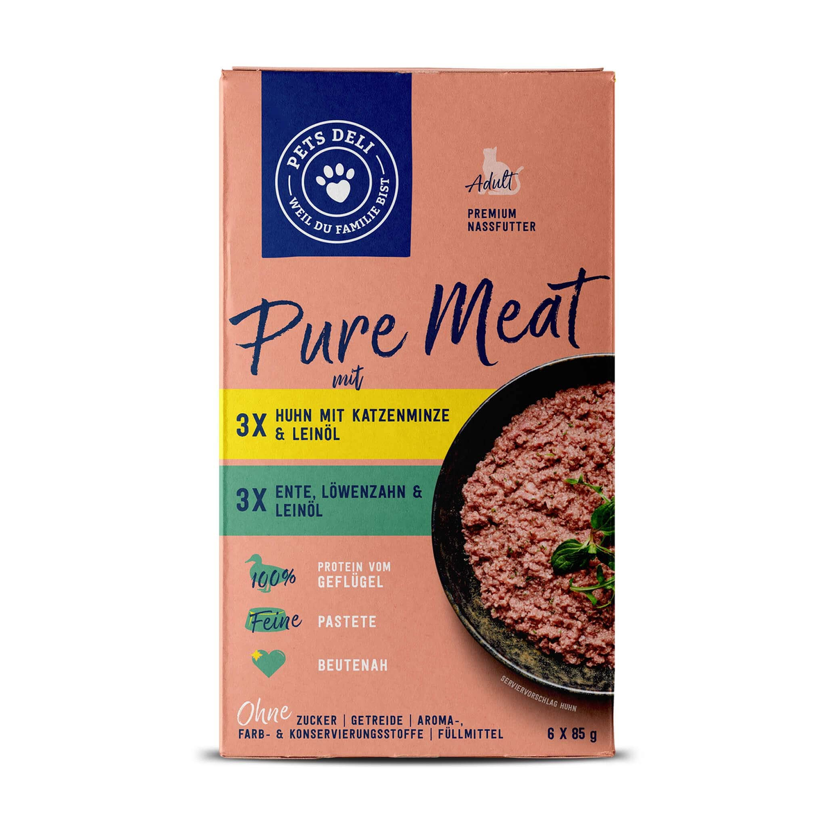 Pets Deli Pure Meat Multipack Geflügel und Huhn 510g