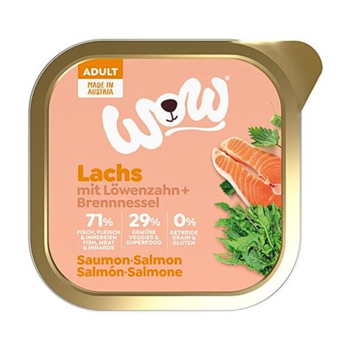 WOW Для собак для взрослых животных лосось 150g