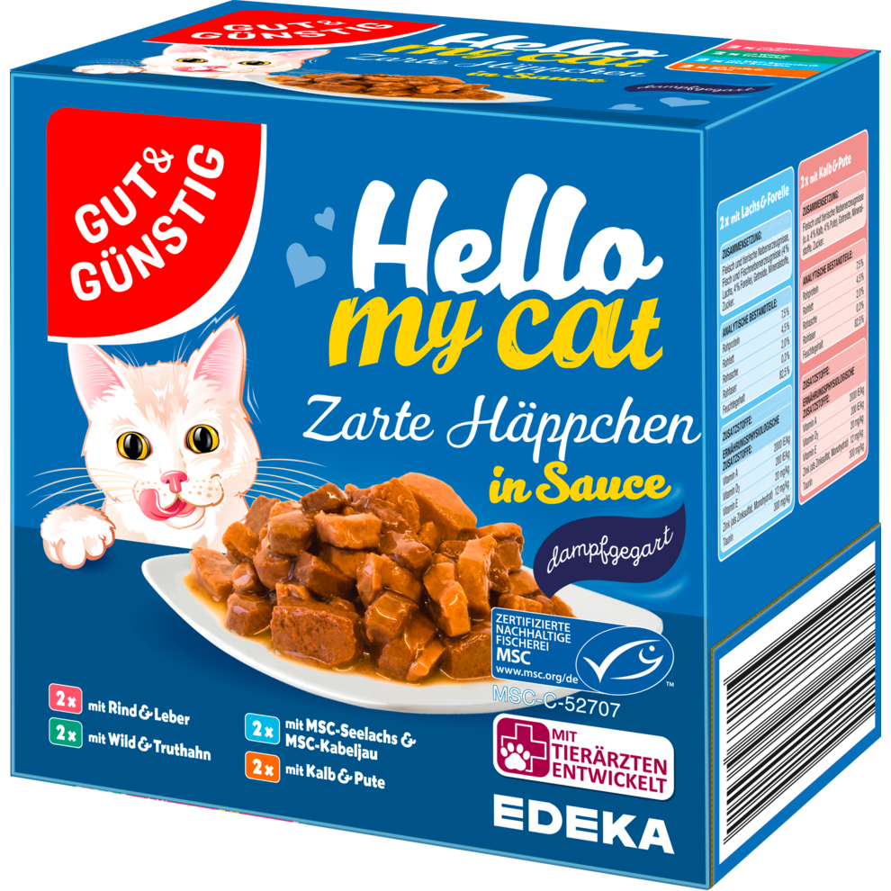 MSC GUT&GÜNSTIG Zarte Häppchen in Sauce 8x100g