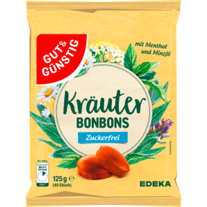GUT&GÜNSTIG Kräuter Bonbons zuckerfrei 125g