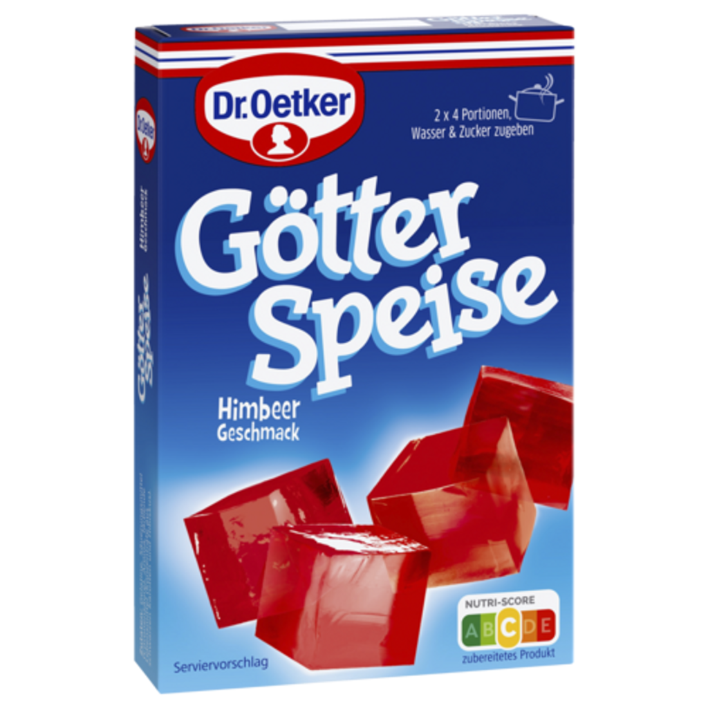 Dr.Oetker Götterspeise zum Kochen Himbeer-Geschmack für 1l 26,8g