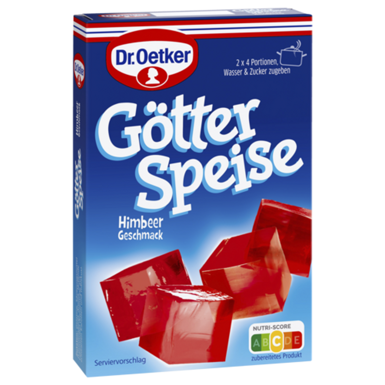 Dr.Oetker Götterspeise zum Kochen Himbeer-Geschmack für 1l 26,8g