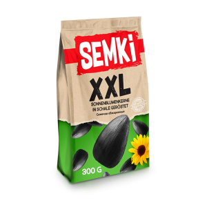 Semki XXL schwarze Sonnenblumenkerne in Schale geröstet 300g