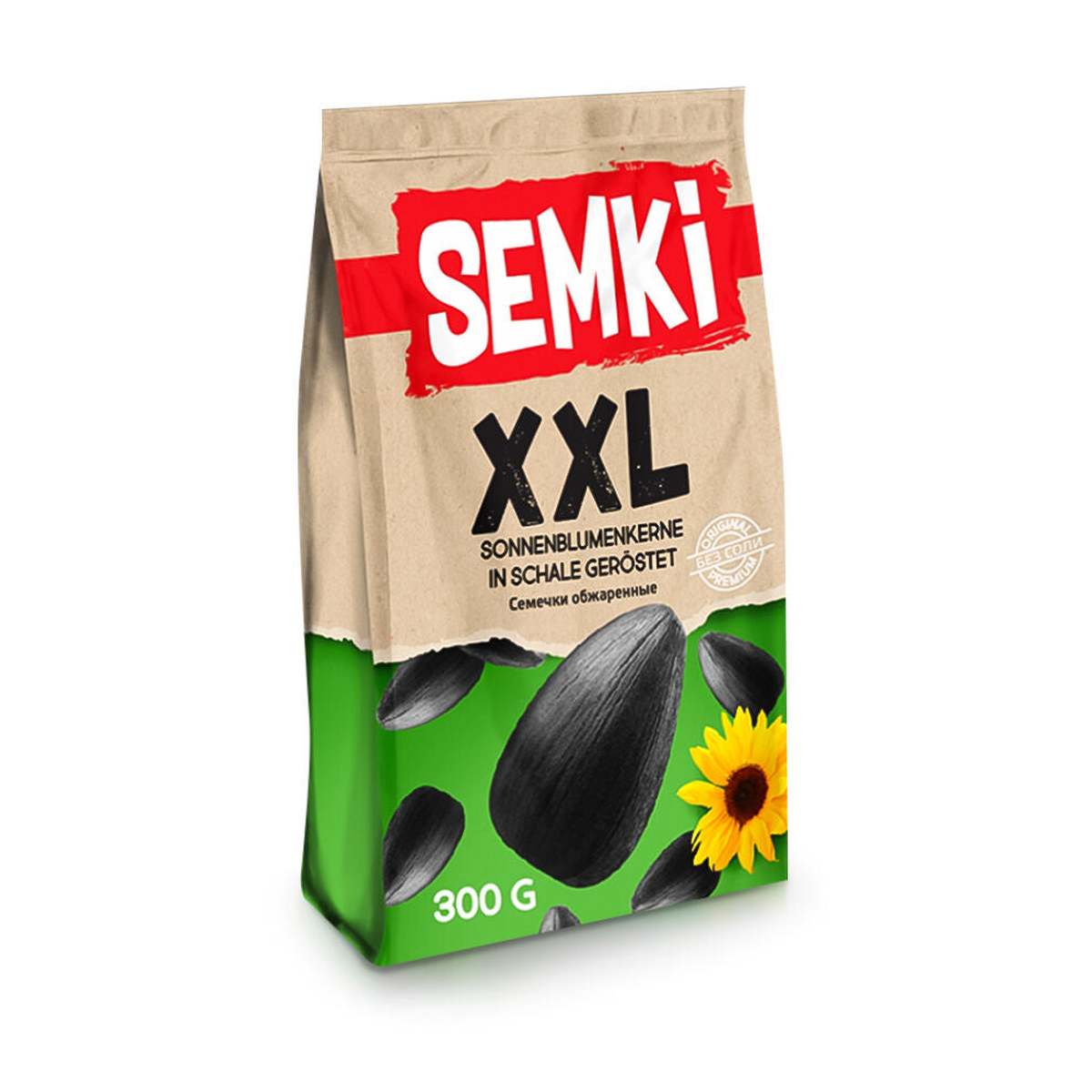 Semki XXL schwarze Sonnenblumenkerne in Schale geröstet 300g