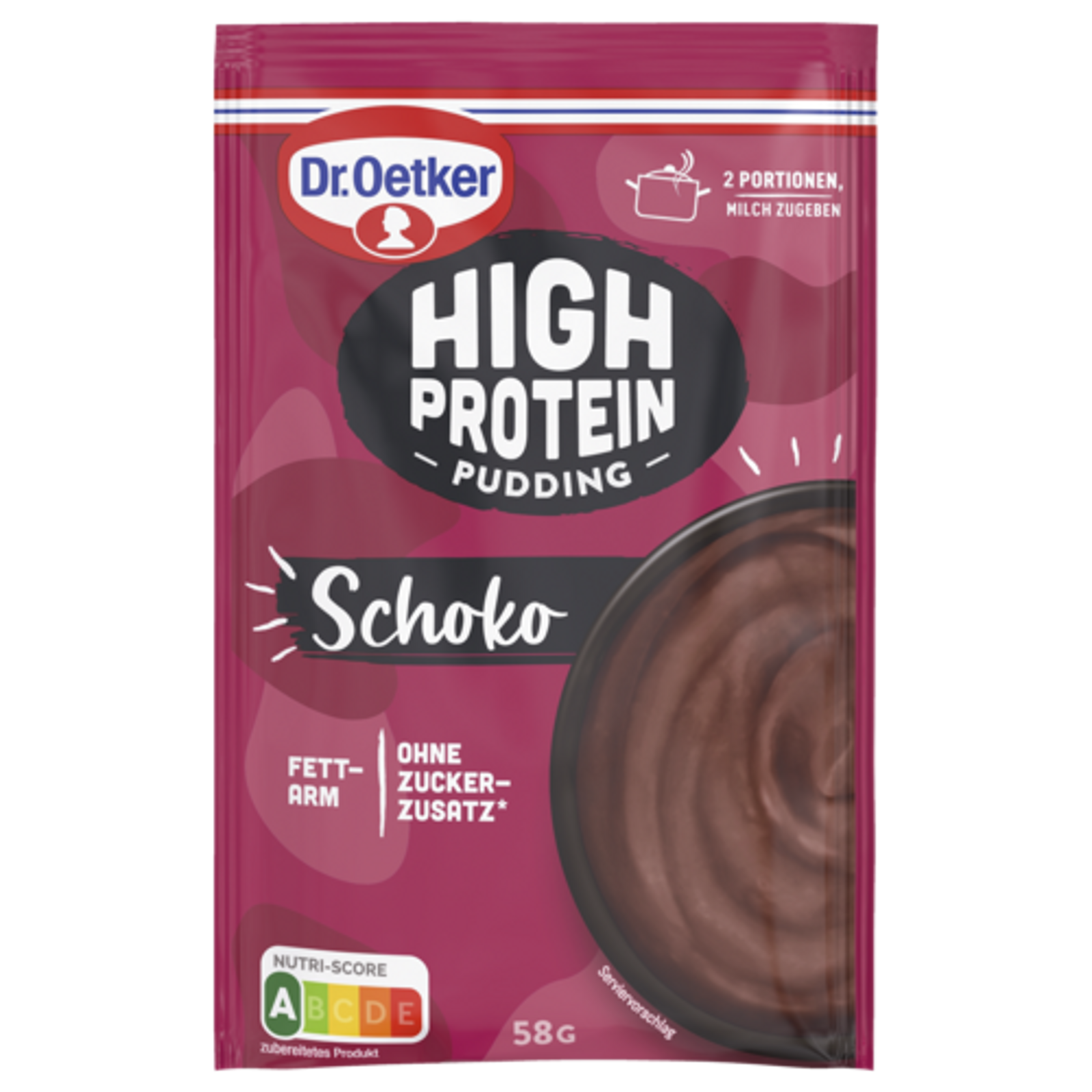 Dr.Oetker High Protein Pudding-Pulver Schoko für 300ml 58g