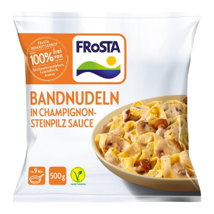 Frosta Bandnudeln Champignon-Steinpilz Sauce 500g