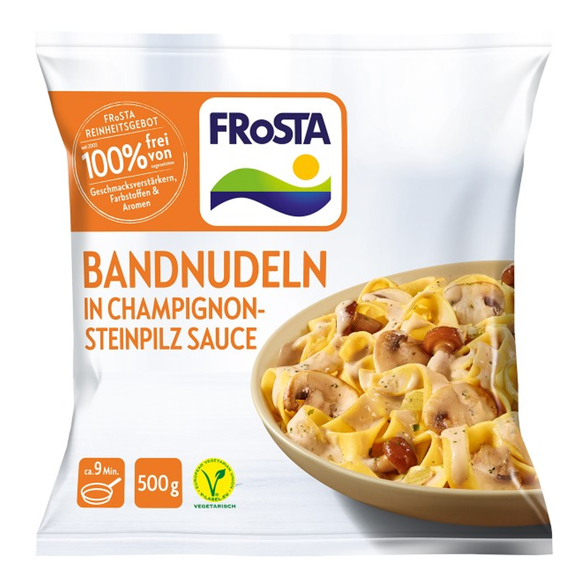 Frosta Bandnudeln Champignon-Steinpilz Sauce 500g