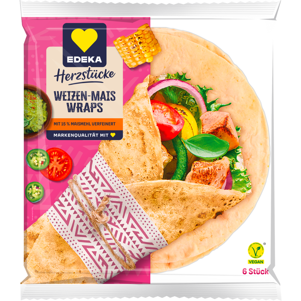 EDEKA Herzstücke Tortilla Wraps Mais 380g