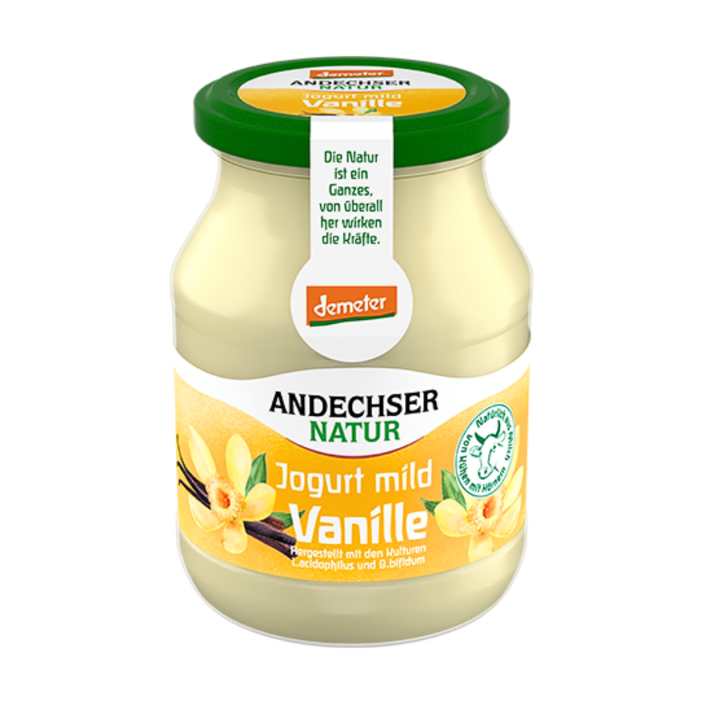 Demeter Andechser Natur Joghurt mild Vanille 3,8% 500g MW