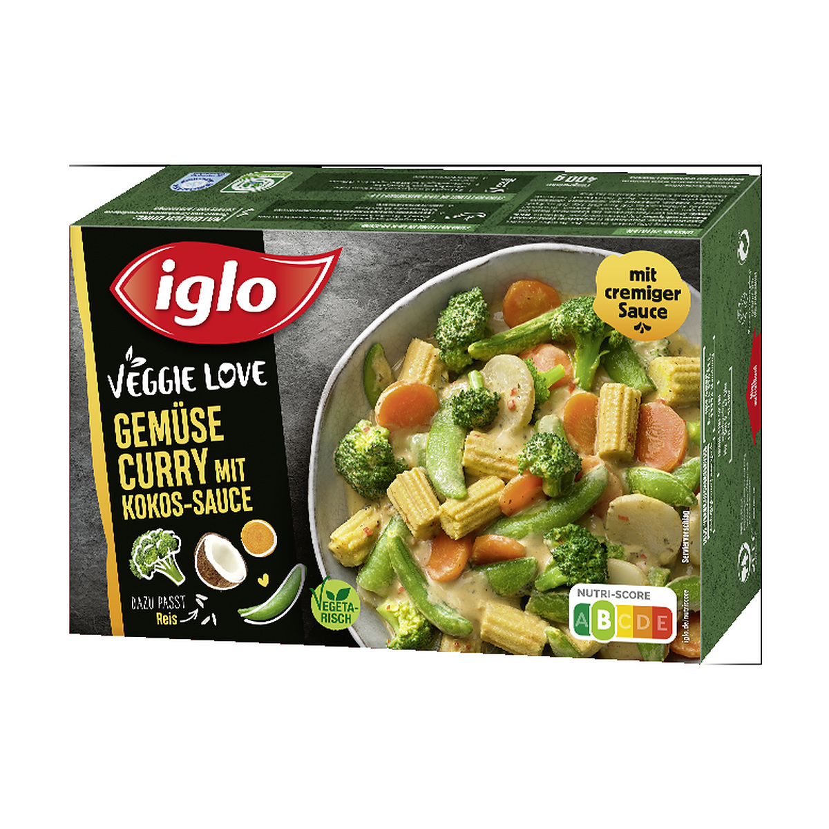 Iglo Veggie Love Gemüse Curry mit Kokos-Sauce 400g