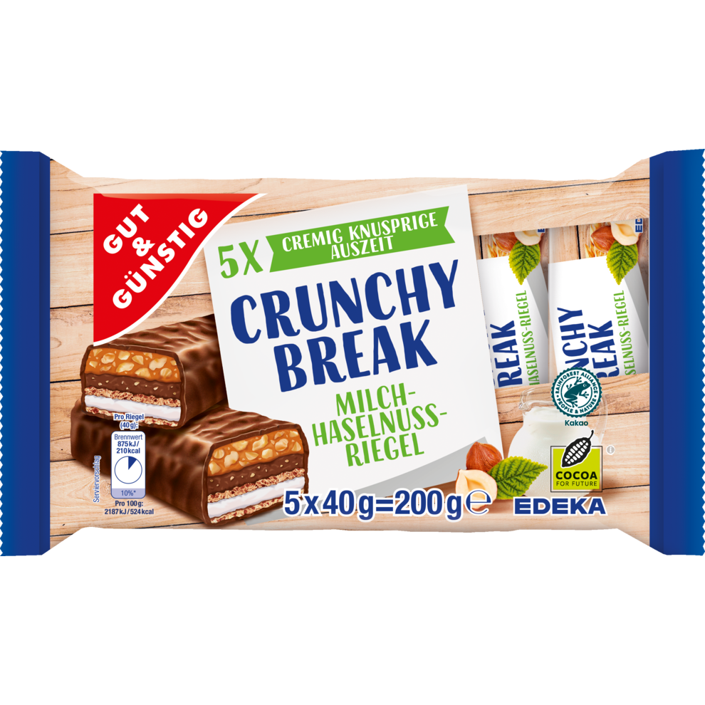 GUT&GÜNSTIG Crunchy Break Riegel 5ST 200g
