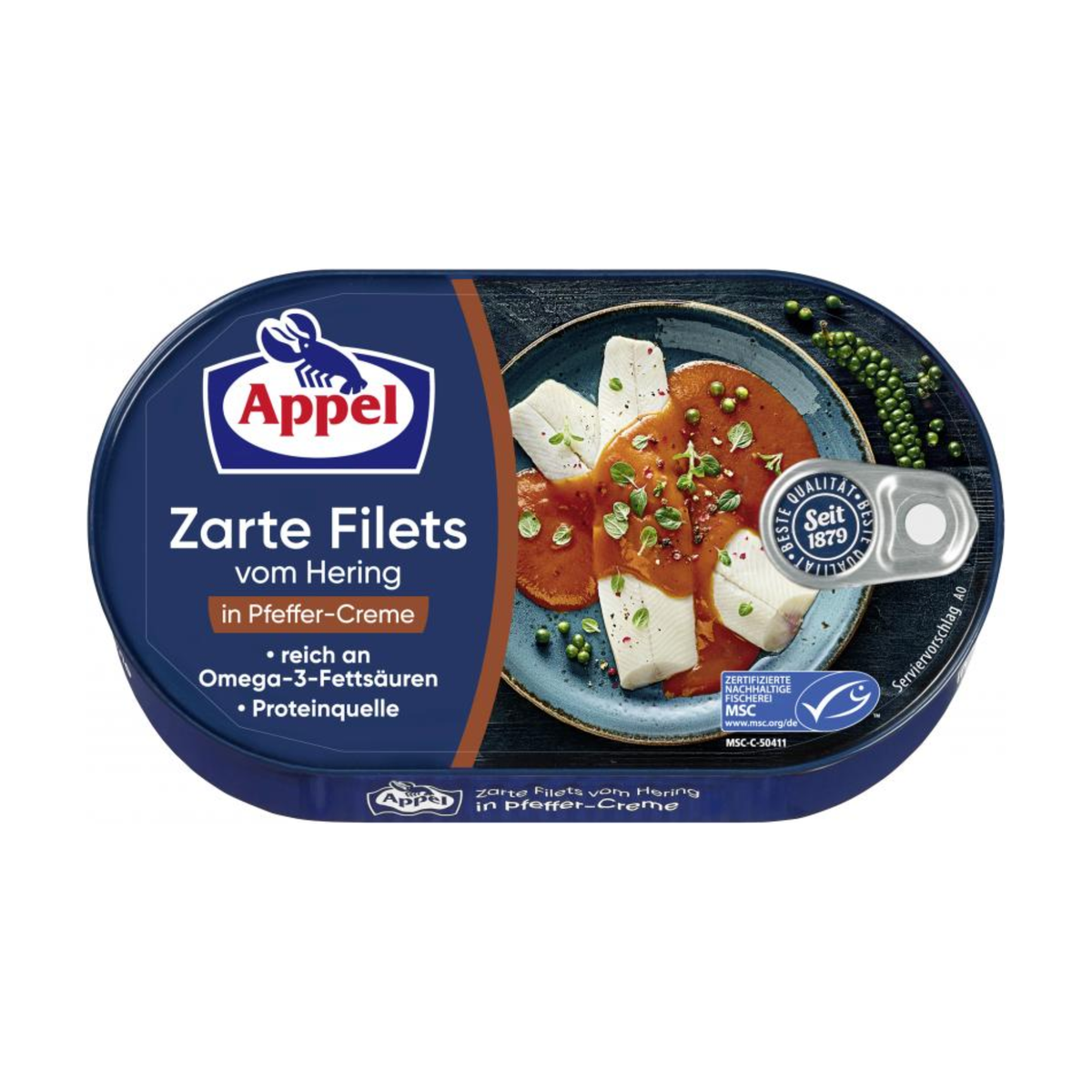 MSC Appel Heringsfilets Pfeffer-Creme 200g