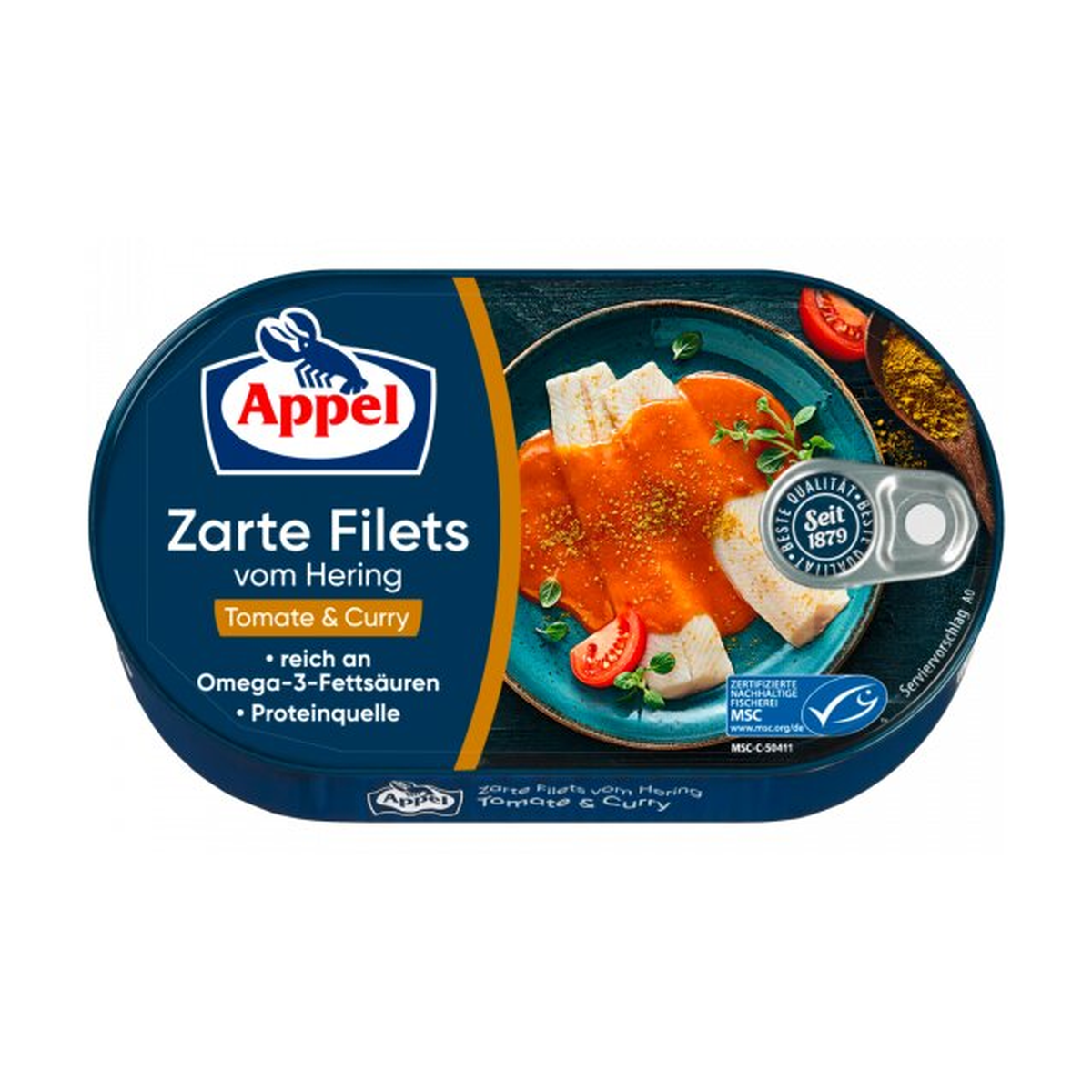 MSC Appel Heringsfilets Tomate&Curry 200g