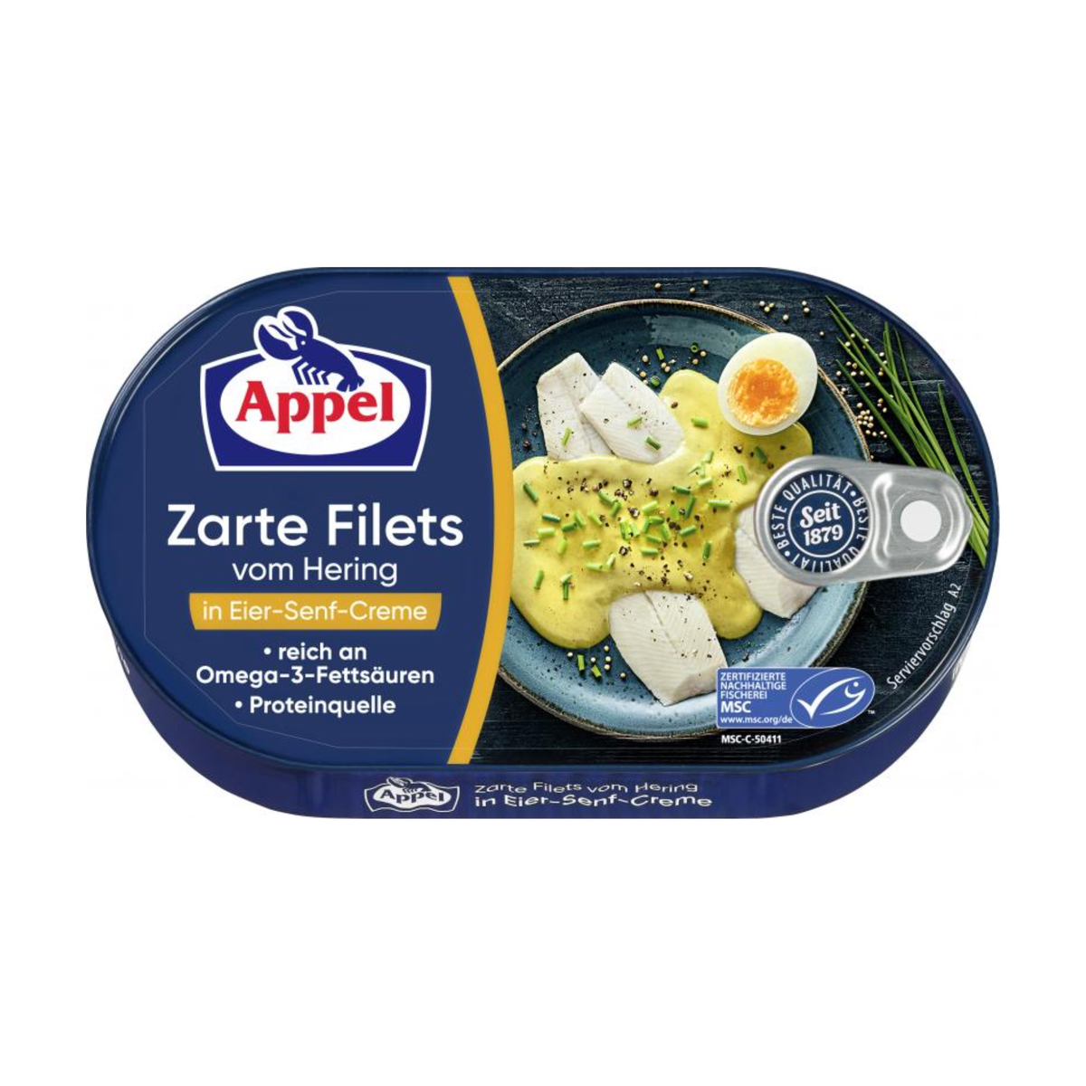 MSC Appel Heringsfilets Eier-Senf-Creme 200g