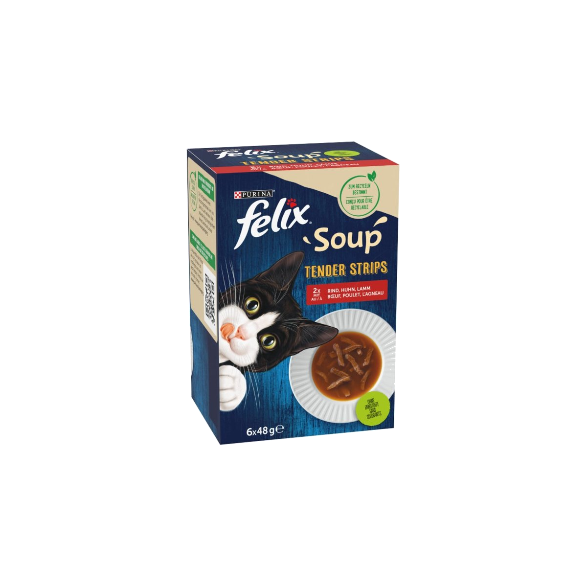 Felix Soup Tender Strips Land 6x48g