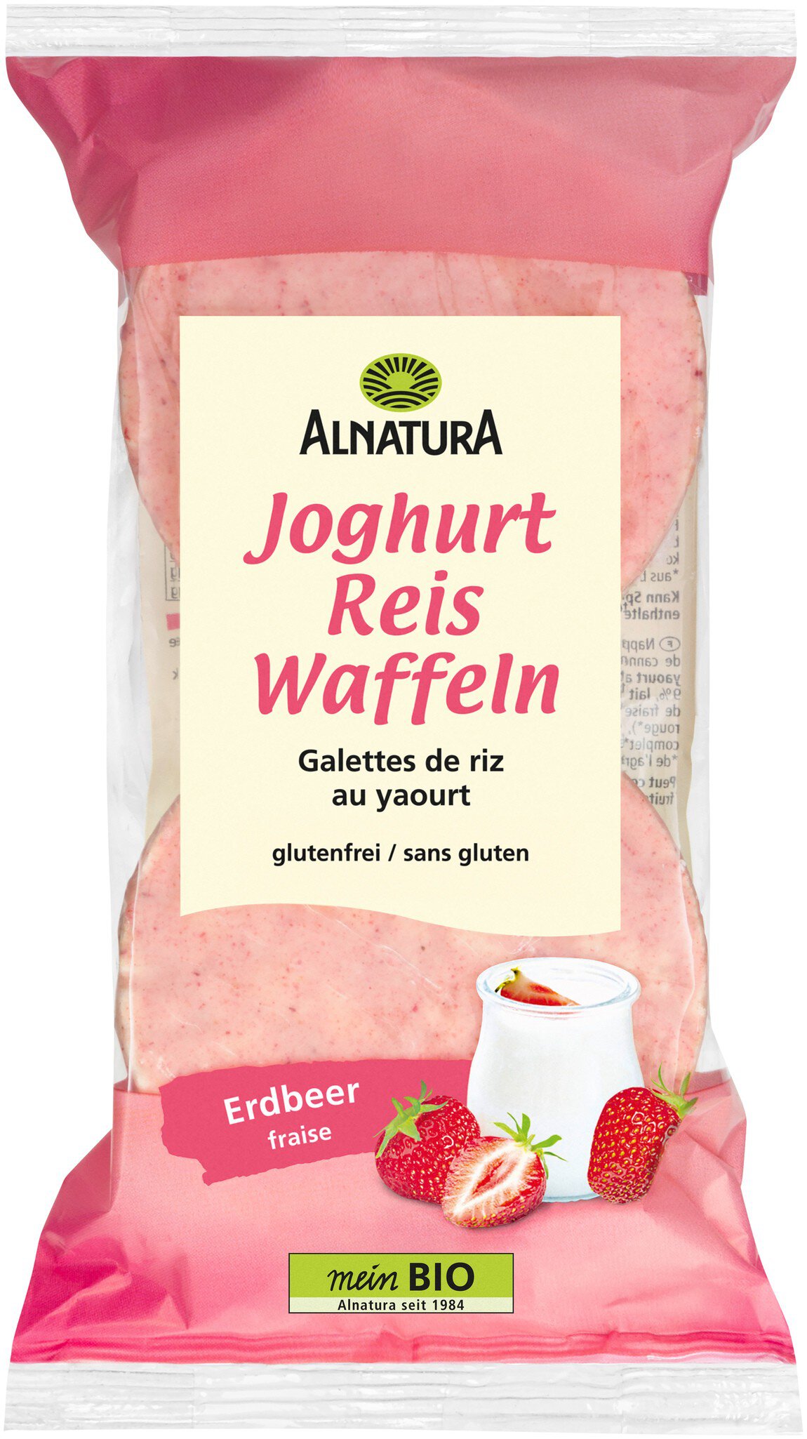 Bio Alnatura Reiswaffeln Joghurt Erdbeer 100g