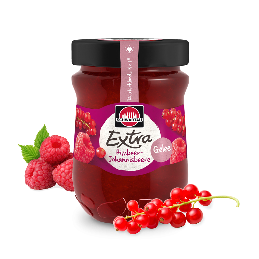 Schwartau Extra Himbeer-Johannisbeer Gelee 340g