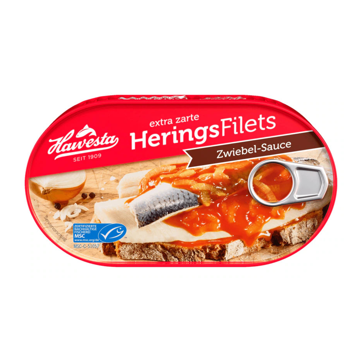 MSC Hawesta Heringsfilets in Zwiebel-Sauce 200g