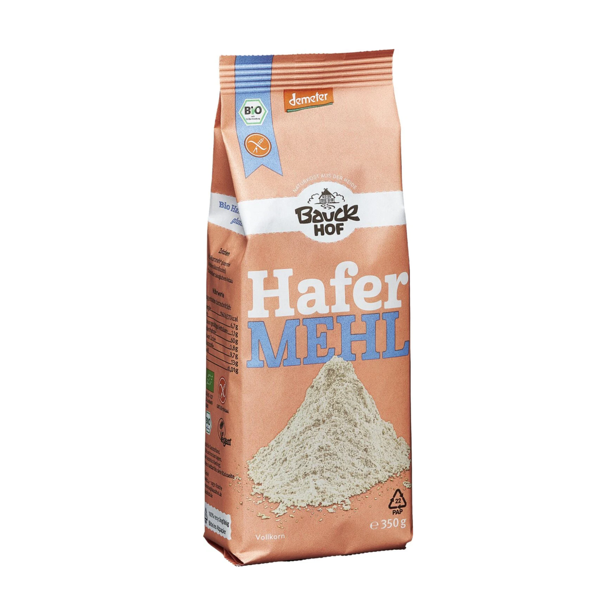 Demeter Bauck Mühle Hafermehl Vollkorn 350g