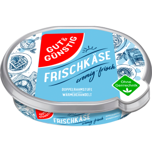 GUT&GÜNSTIG Cremiger Frischkäse Natur 175g VLOG