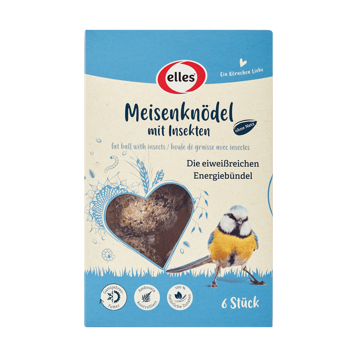 Elles Knödel&Insekten ohne Netz 6ST 540g